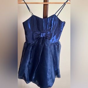 Un Deux Trois Party Dress -  Navy - 14 - $35